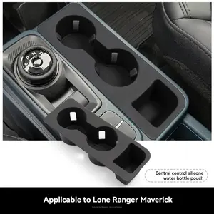 Ford Maverick Cup Holder Tray 2022-2026, Center Console Organizer, Silicone Liner, Decor, Beverage Rack Accessory