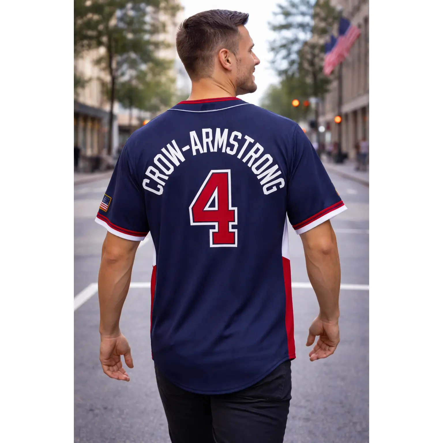 Pete Crow-Armstrong 2026 Team USA Navy Professional Printed Jersey Shirts - Unisex Fit, Polyester Fabric, Multi-Size (2XL/3XL/5XL), All Seasons, Affordable Teamwear, Baseball & Softball Sports Collectible Jersey