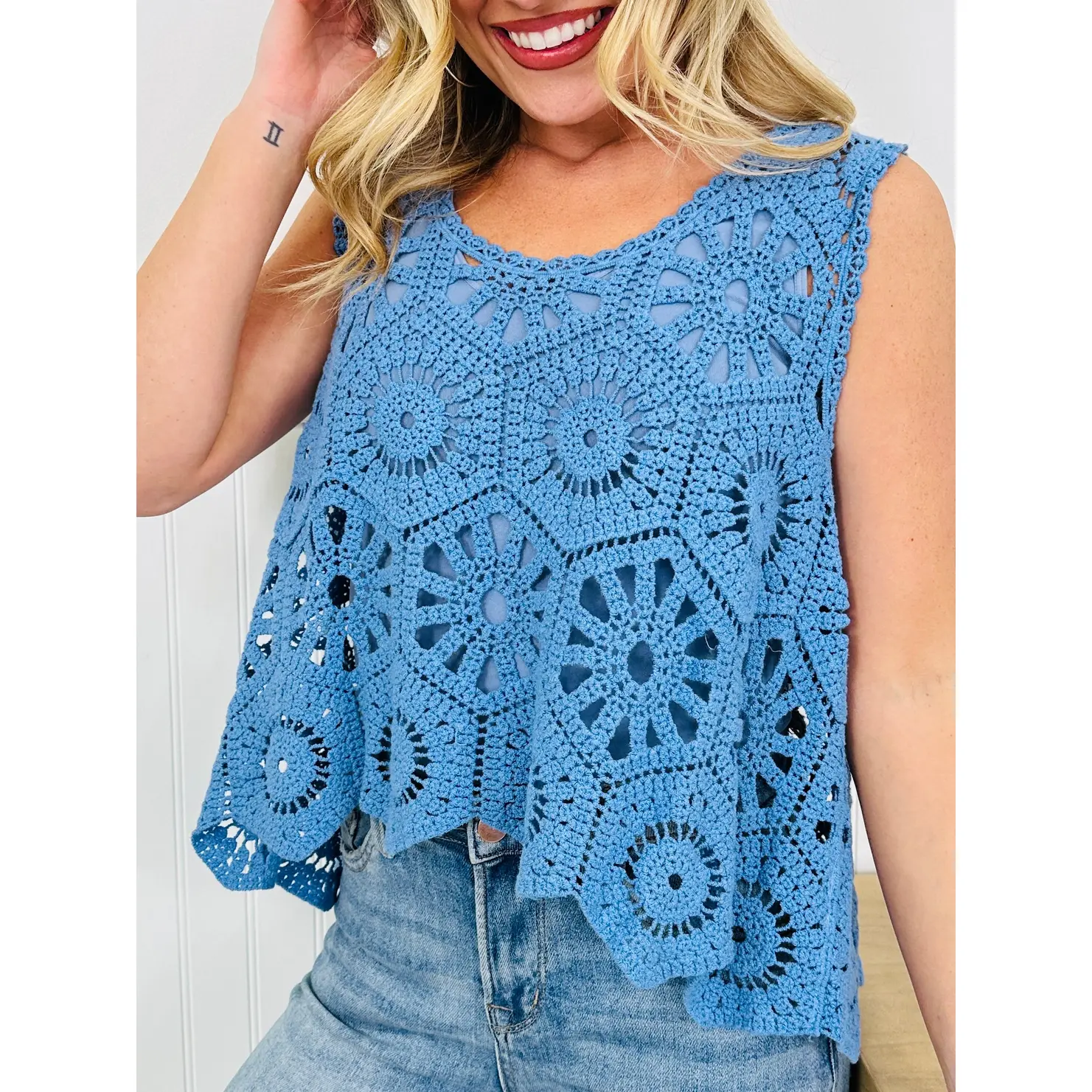 Crochet All Day Top In Multiple Colors