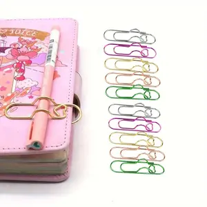 【Summervibes】  10Pcs Heart Pen Clip.back-to-school season.practical.Carbon steel paperclip.10Pcs Multifunctional Metal Heart Pen Clip, Paper Clip Holder Pen Holder for Clipboard, Cute Notebook Pen Loop Holde. Office School Accessories
