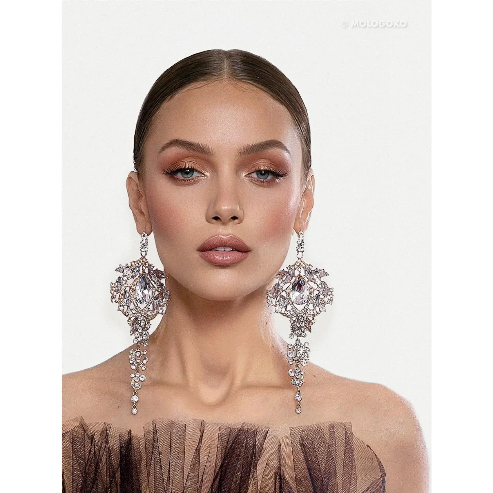 Amily Extra Large Dangle Statement Earrings
