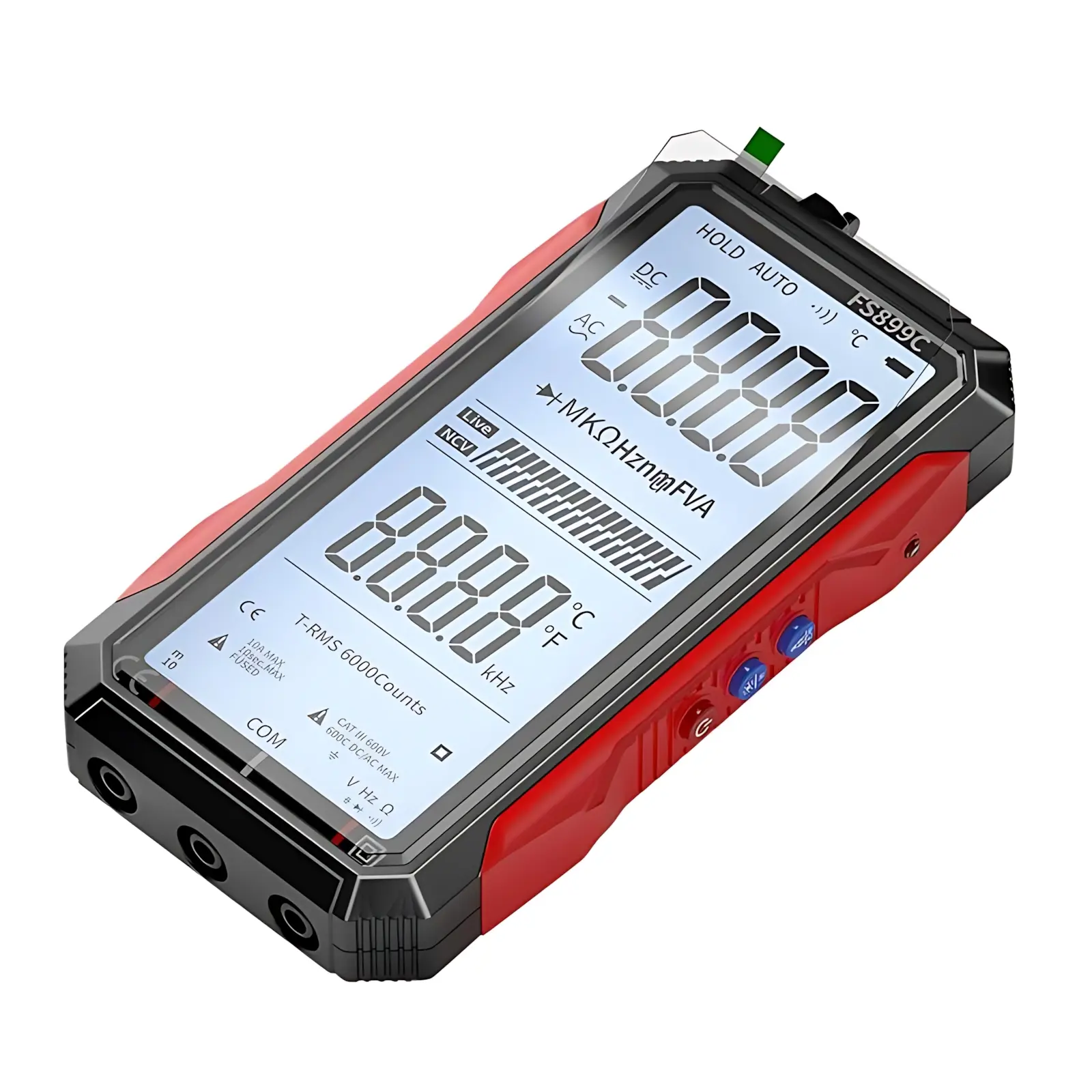 Smart Auto-Range Digital Multimeter, Full Screen Display Anti-Burn Portable High Precision Tester, Suitable for Household, Auto Repair and DIY Electrical Circuit Testing