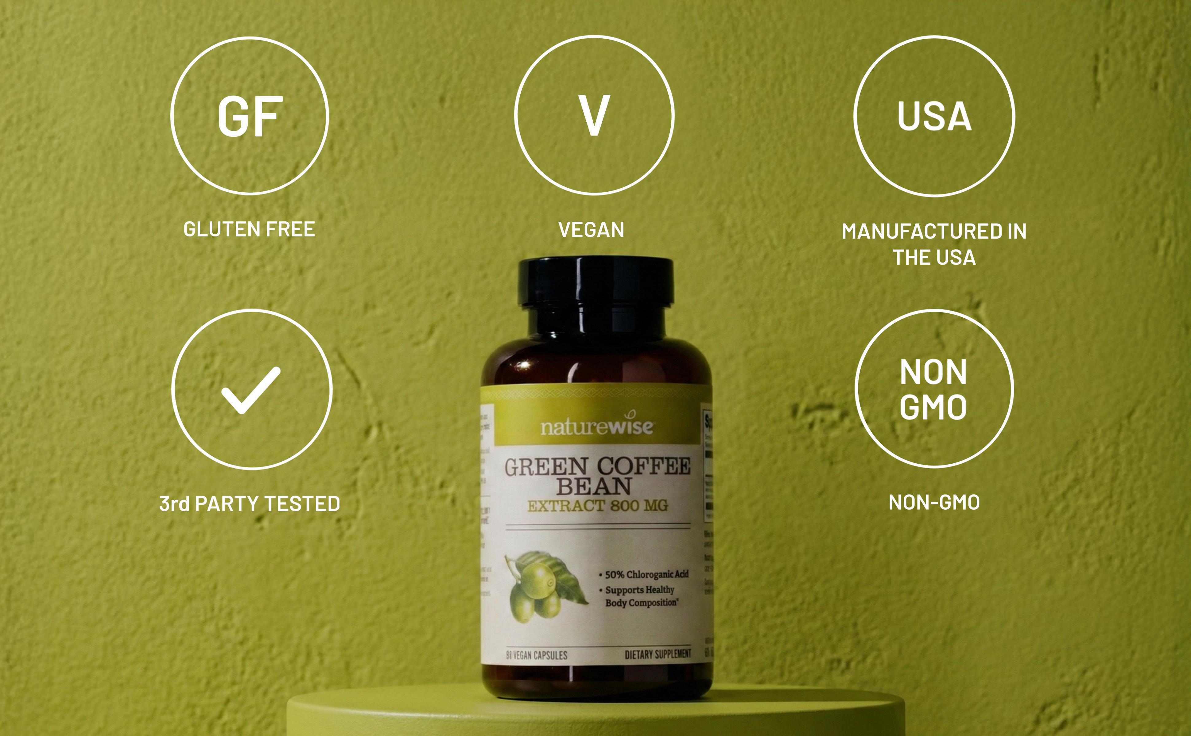 NatureWise Green Coffee Bean Extract Capsule for Healthy Weight, Energy - Supplement Healthcare Edible Dietary Fitness