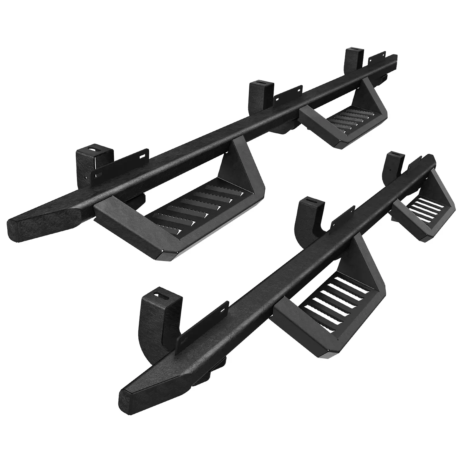 6in Black Powder Coated Carbon Steel Running Boards - Left & Right Nerf Bars (700 lbs Capacity, 45.76 lbs) for 2007-2018 Jeep Wrangler JK 4-Door/2018-2025 Jeep Wrangler JL 4-Door, JK/JL Fitting All Accessories Package Kit, Car Accessories, Auto Parts, Acc