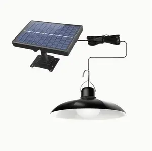 Solar Pendant Light — Split-Type Single-Head Solar Hanging Lamp (1-to-1), White Light (No Remote Control); A Waterproof Hanging Fixture Suitable for Homes, Barns, Porches, Gardens, and Patios.
