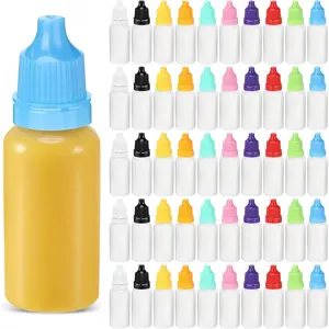 300 count Plastic Dropper Bottles Bulk 15ml Squeezable Eye Liquid Dropper Bottles with Caps Clear Refillable Bottle for Liquids Oils