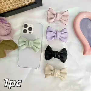 Minimalist Bowknot Pop-out Phone Grip — Everyday Desktop Stand & Adhesive Mount — Retractable Holder — Practical & Portable