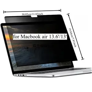 Magnetic 360° Privacy Screen Filter for MacBook Air 13.6/13-inch 2022-2025 M2/M3/M4 Anti-Glare 90% UV Rays Matte Finish Quick Install Compatible A2681 A3113 A3240
