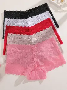 Women's Underwear Set, Feminine Breathable & Comfortable Floral Design, Soft Fabric Material, Ideal for Everyday Wear, Multiple Colors Available, Breathable Fit Panties, Soft Comfy Panties