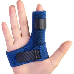 Right Hand Finger Brace Trigger Finger Splint for Arthritis - Pinky Finger, Index, Middle, Ring, Mallet, Stabilizer, Supports, Immobilizer Wrap Blue Healthcare