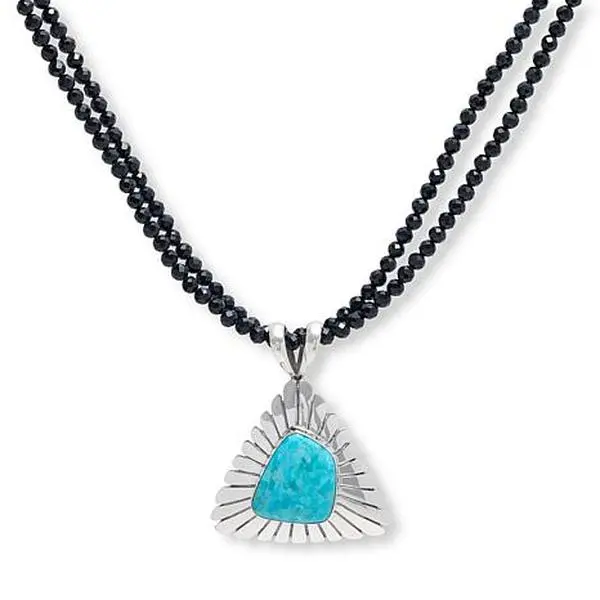 Mine Finds by Jay King Royal Blue and Midnight Gem Sterling Silver Pendant Necklace