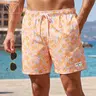 Men's Beach Shorts, Summer Beach Trunks, Loose Fit Swim Trunks, Quick Dry, Full Print, Printed Swim Trunks, Triangle Lining, Casual A-Type, Elastic Waist, Short Pants for Vacation Parties, Swimming Trunks, Swimwear Shorts