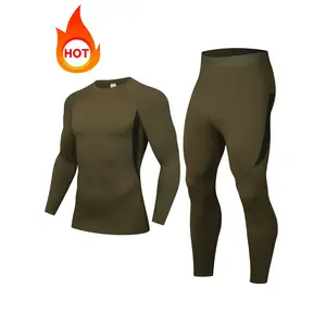 Men's Thermal Underwear Sets, Fleece Lined Cold Winter Base Layer Compression Thermal Leggings & Shirts Long Sleeve, Ultra-Soft Long Johns Thermals Top and Bottoms for Running Hunting Ski, Muscle Support