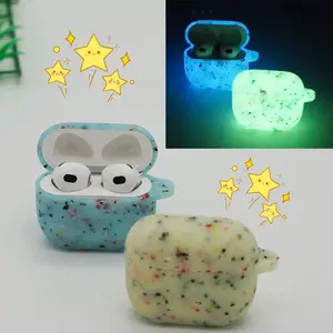 Luminous Earphone fluorescence For Apple AirPods Pro 2 Cases Silicone Protection For AirPods1 2 3  Wireless Headset Case  Protective Sleeve