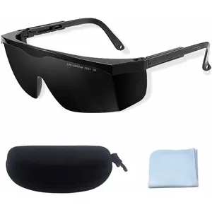 IPL190nm to 2000nm Laser Safety Glasses , UV Blocking Laser Glasses Eye Protection Protective Goggles Eyewear for Hair Removal Treatment and Laser Cosmetology Operator Eye Protection Adjustable Temple