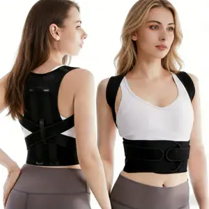 Adjustable Women's Back Support Belt, Comfortable Breathable Upper Back Stabilizer, Lightweight Shoulder Support Vest for Daily Activities and Work, Adjustable Posture Belt, Adjustable Back Brace