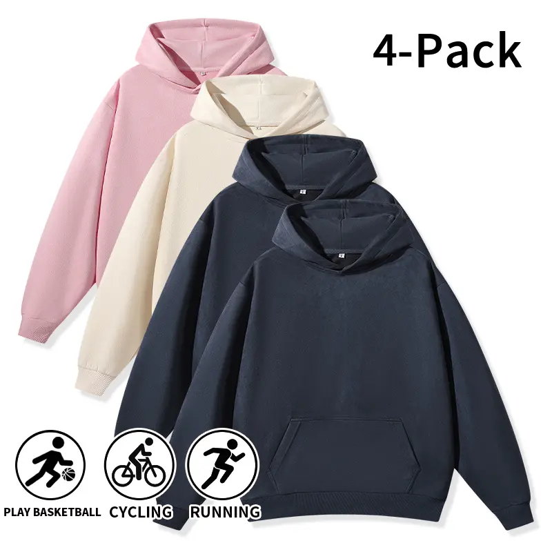 There are two purchase options for men’s suede hoodies: packs of three and individual items. This hoodie has a neat, tailored cut. Made of soft and smooth suede fabric, it matches a wide range of outfits.