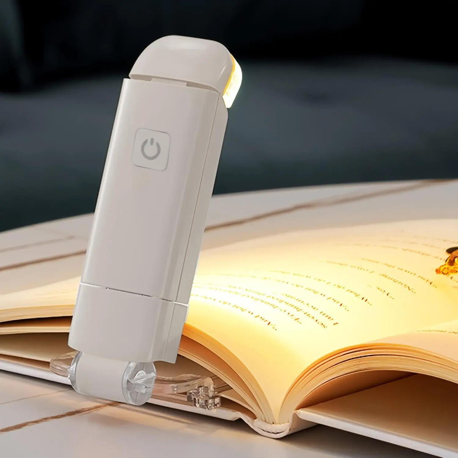 USB Rechargeable Folding Reading Light, 3 Brightness Levels, 3 Color Modes, Adjustable Lighting, Eye-Caring LED Night Light, Portable Book Clip Design, Cordless Lamp