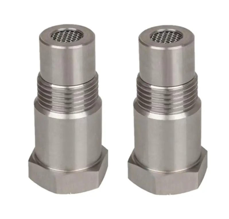 Oxygen Sensor 1/2 Pack Mini Oxygen Catalyst Sensor M18X1.5  Silver Stainless Steel