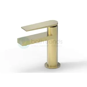 Aquamoon Havana Collection Single Lever Bathroom Vanity Faucet Brushed Gold Finish