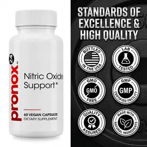 ProNox24 Daily Nitric Oxide Support Supplement - 60 Vegan Capsules for Healthy Blood Pressure & Circulation, Rapid 24-Hour Elevation