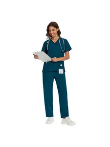 Women's Two-Piece Anesthesia Scrub Set High-Stretch Comfortable Uniform for Technicians & Nursing Staff