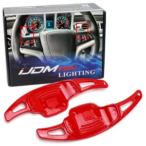 iJDMTOY Gloss Red Finish Large Paddle Extensions For Chevrolet 2012-15 Camaro, 2016-19 Cadillac CT6 XT5, Buick Regal Lacrosse, etc