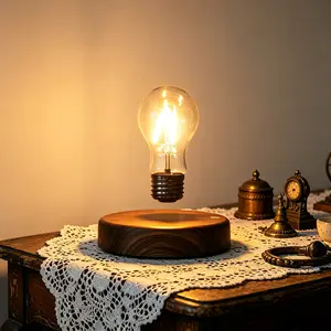 Levitating Light Bulb Lamp Magnetic Floating LED Light Desk Lamp Table lamp Night Light for Unique Gifts  Home Office Decoration