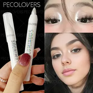 1PC Glitter Highlighter Pen Waterproof Pearlescent Matte White Sliver Diamond Brighten Lying Silkworm Eyeshadow Stick Facial Makeup Eye Makeup Product