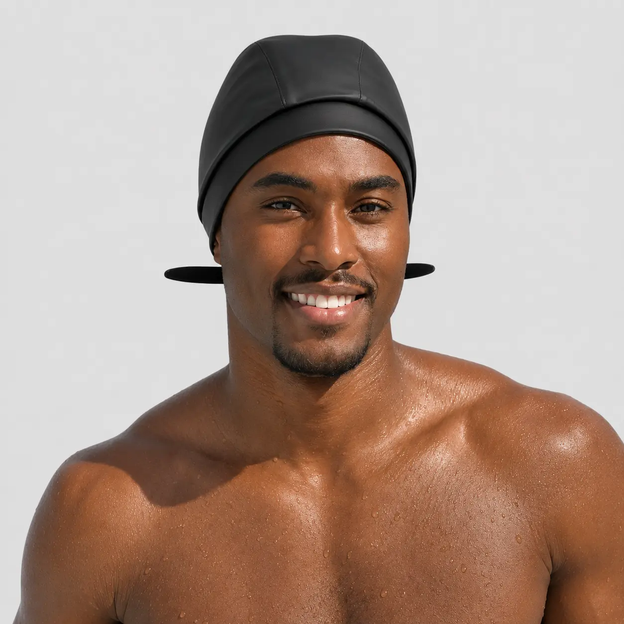 Hairbrella Satin-Lined Waterproof, Adjustable Swim Cap Men