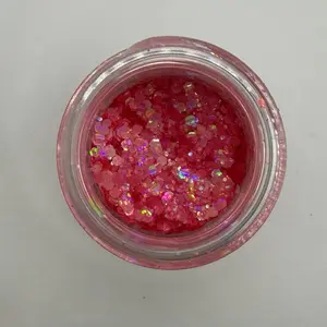 I Am Powerful Chunky Mix Glitter | Pearl Holographic Pink | Temp Safe 350°F Solvent Resistant