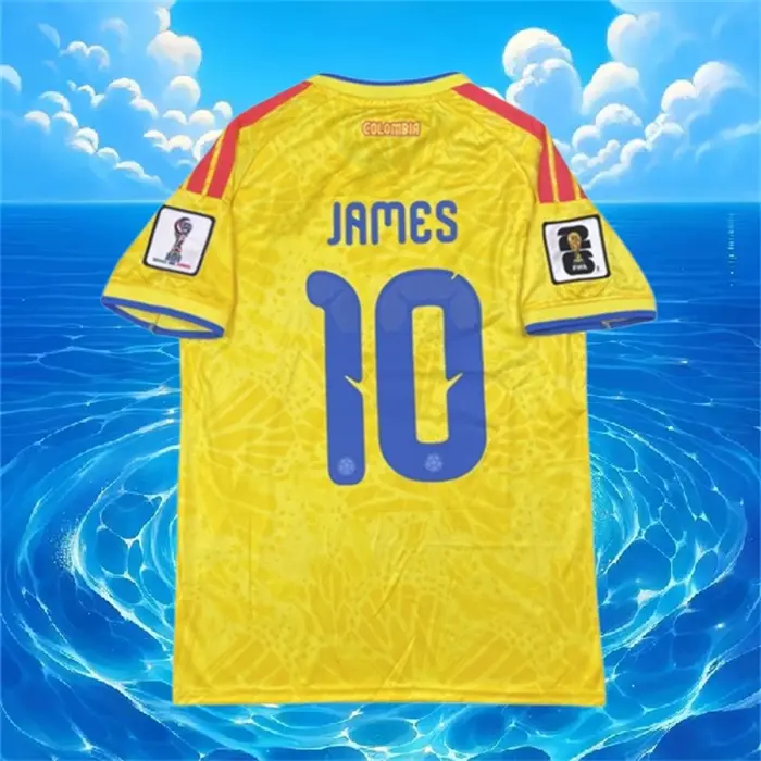2026 Home Yellow James No.10 Short sleeve Soccer jersey