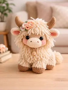 Crochet Highland Cow | Baby Highland Cow Amigurumi | Cute Farm Animal Plush