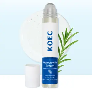 KOEC Hair Growth Serum | 3% Rosemary | 2% Aminexil | 3% Redensy l 2% Anagain | Precision Scalp Applicator | Paraben & Sulphate Free | Non oily and mess free roll-on serum for hair growth