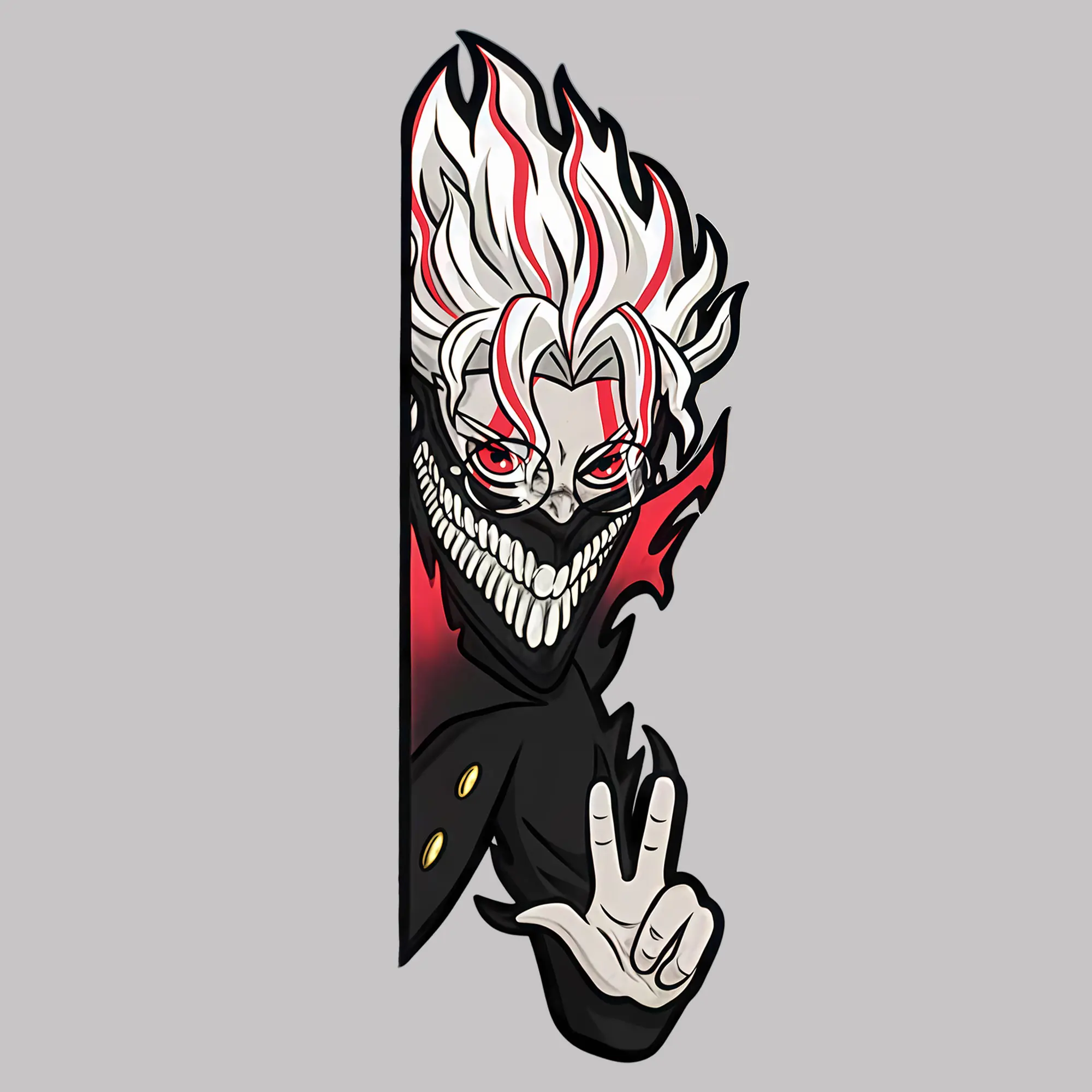 Dandadan Vinyl Sticker, Okarun Demon Peeker Sticker, Laptop Car Window Decor For Fans