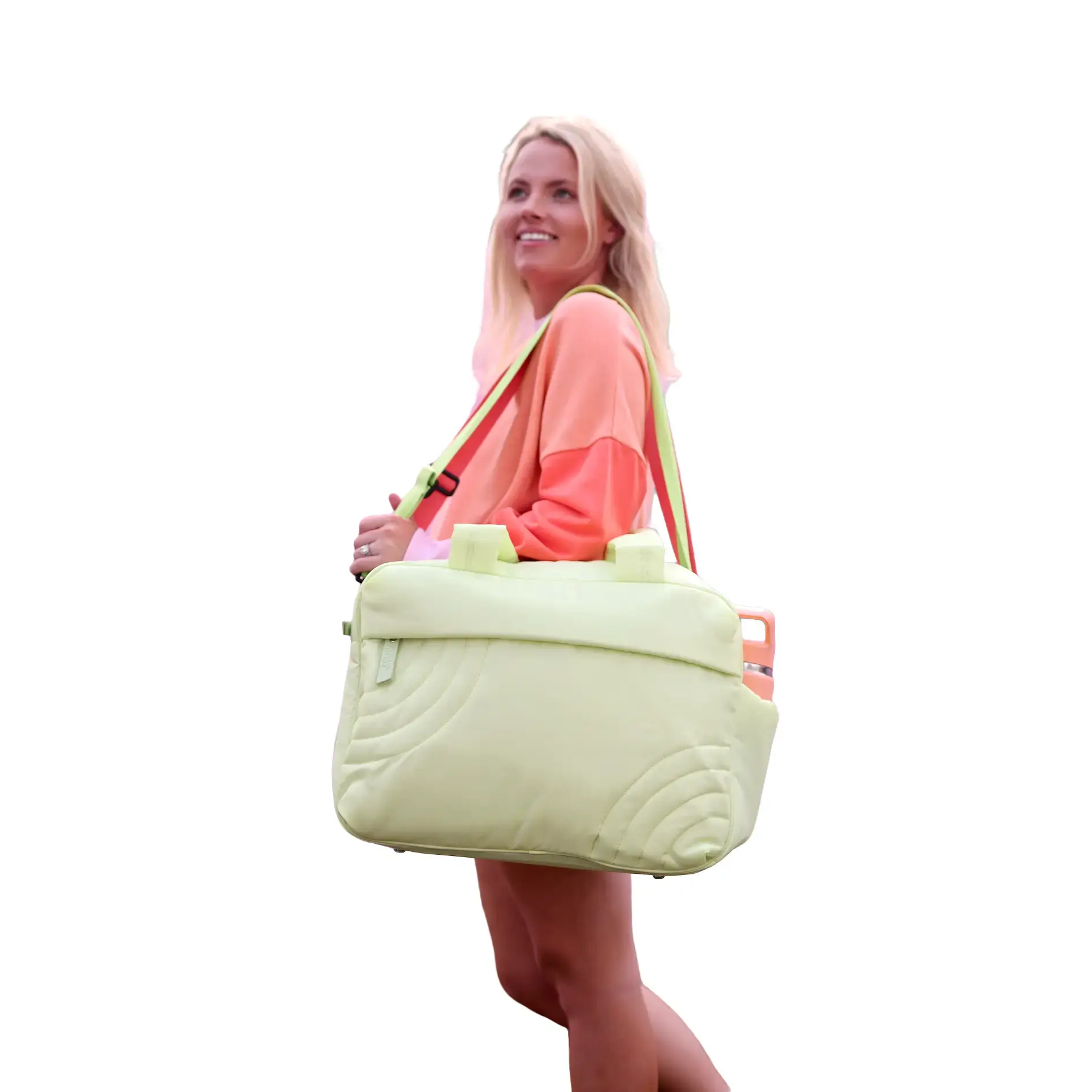 Modern Puffer Quilted Duffle - (Lime) Modern Puffer Quilted Duffle - (Lime)