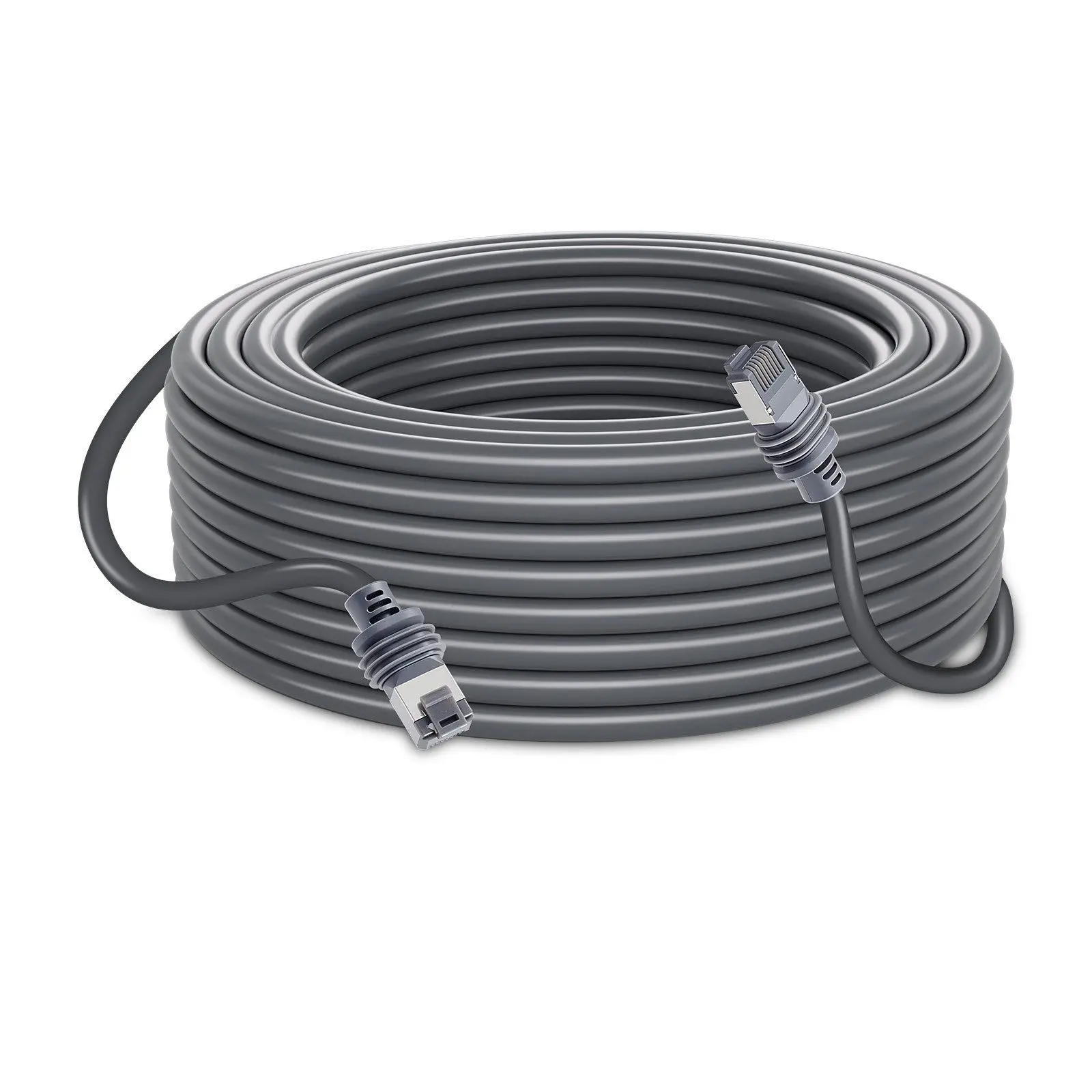 VEVOR Starlink Gen 2 100 FT Extension Cable, for Standard Generation 3, 1200 Mps Speed, 26 AWG Pure Copper Core, High-Density PVC Jacket, Metal Shielding, Dust Protection Cover, with Zip Ties, Plug And Play