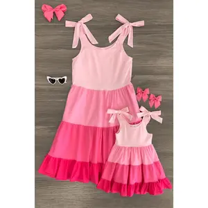 Mom & Me - Pink Tiered Tank Dress