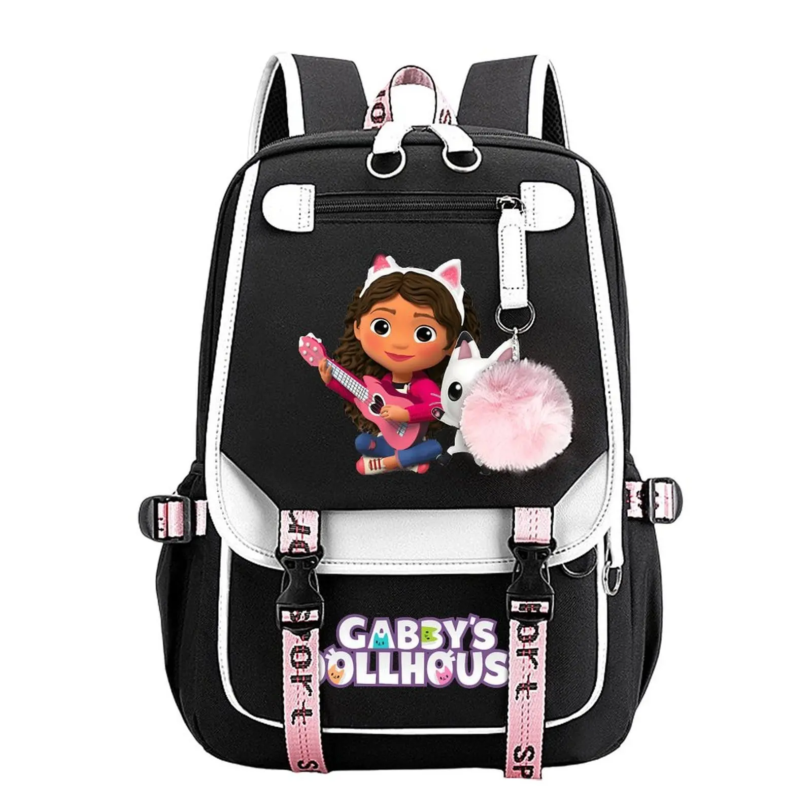 Gabby's Dollhouse Trendy Youth Laptop Backpack – Large-Capacity Travel & School Bag for Commuting, Camping & Daily Use, Durable Stylish Design, Perfect Gift for Boys & Girls 11.4” × 18.1”