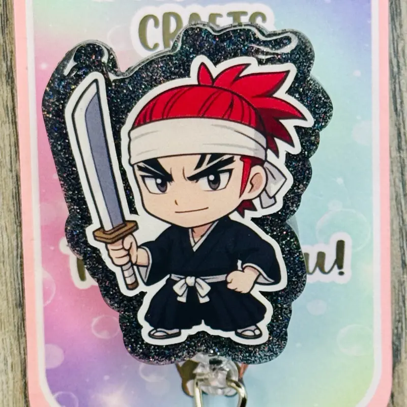 Soul Reaper Anime Badge Reel/ID Clip-Retractable Clips-(Alligator, Belt, MRI Safe, Carabiner) & Non-Retractable Clips