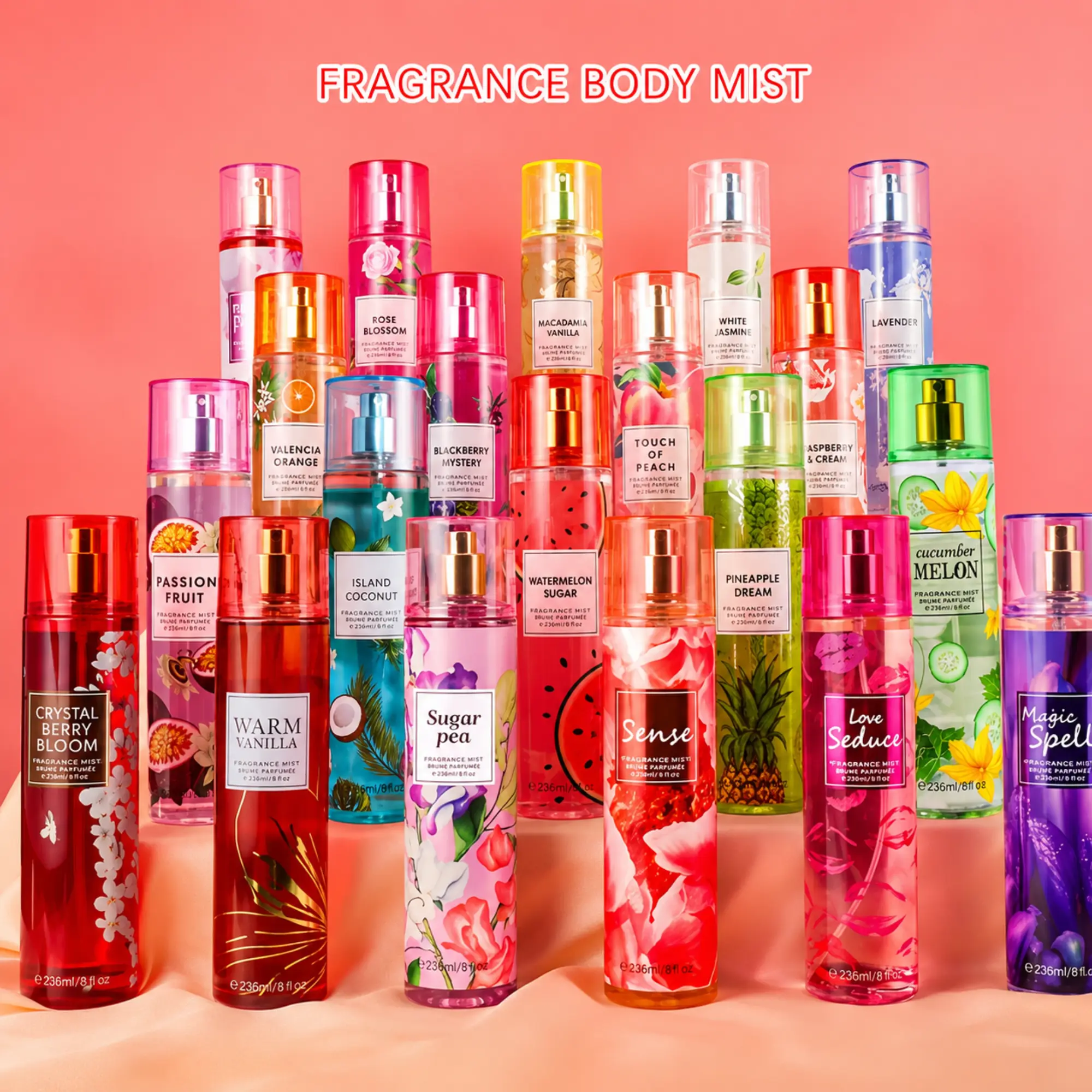 Women’s Hair & Body Fragrance Mist Spray 8oz/236ml – Long Lasting Floral Fruity Scent for Daily Use