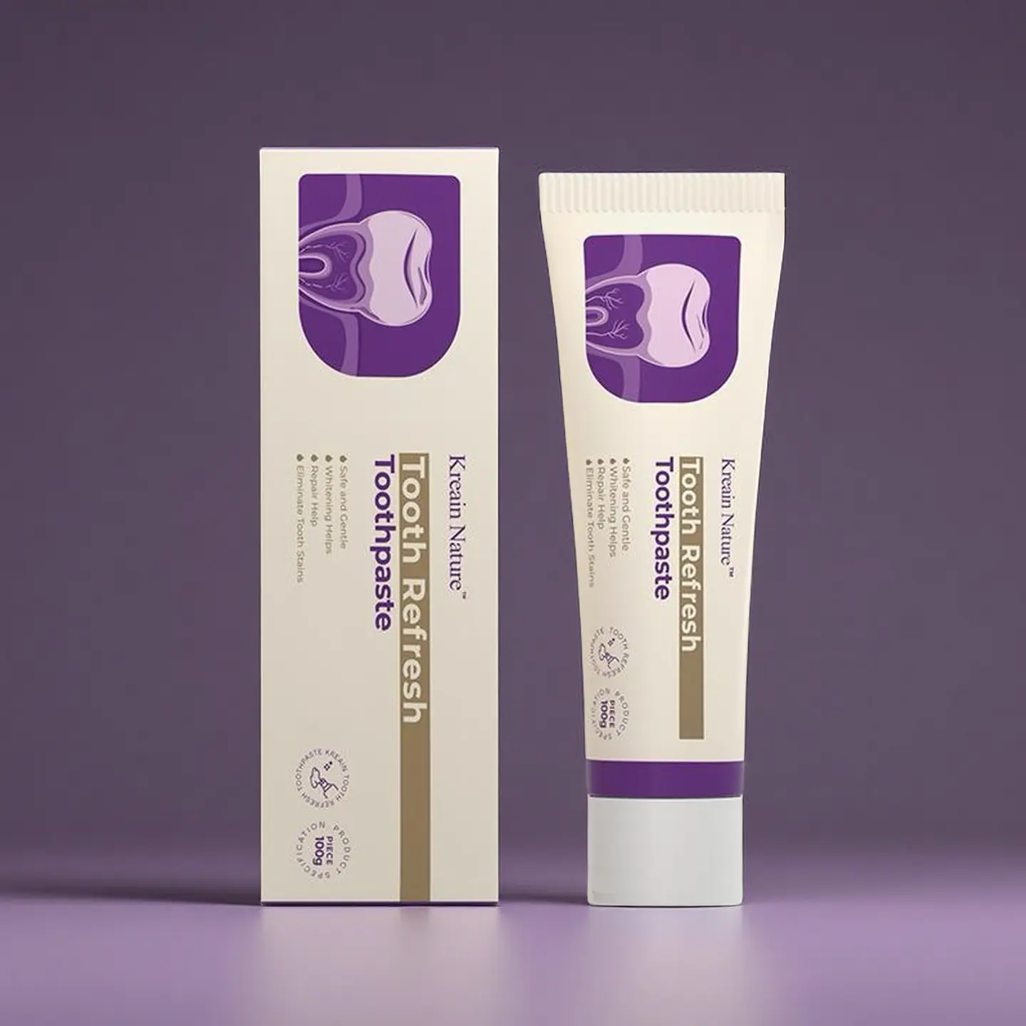 Kreain Nature Activated Charcoal Toothpaste – Natural Formula, Gentle Sensitive Teeth Care, Long Lasting Fresh Breath & Daily Dental Health
