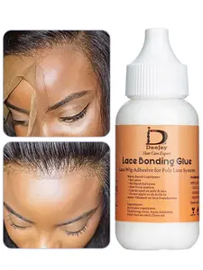 Glue Hair Extension Adhesive, Waterproof Strong Hold, Suitable for Wigs Lace Fronts and Closure Design, Low Allergy Invisible