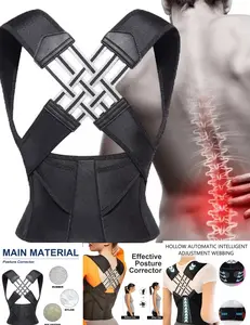 Waist trainer correct bad posture help andhunchback unisex posture enhancer backsupport posture correction shoulder beltcorrection vest for home office outdoor Healthcare Brace Compression Tool Pink