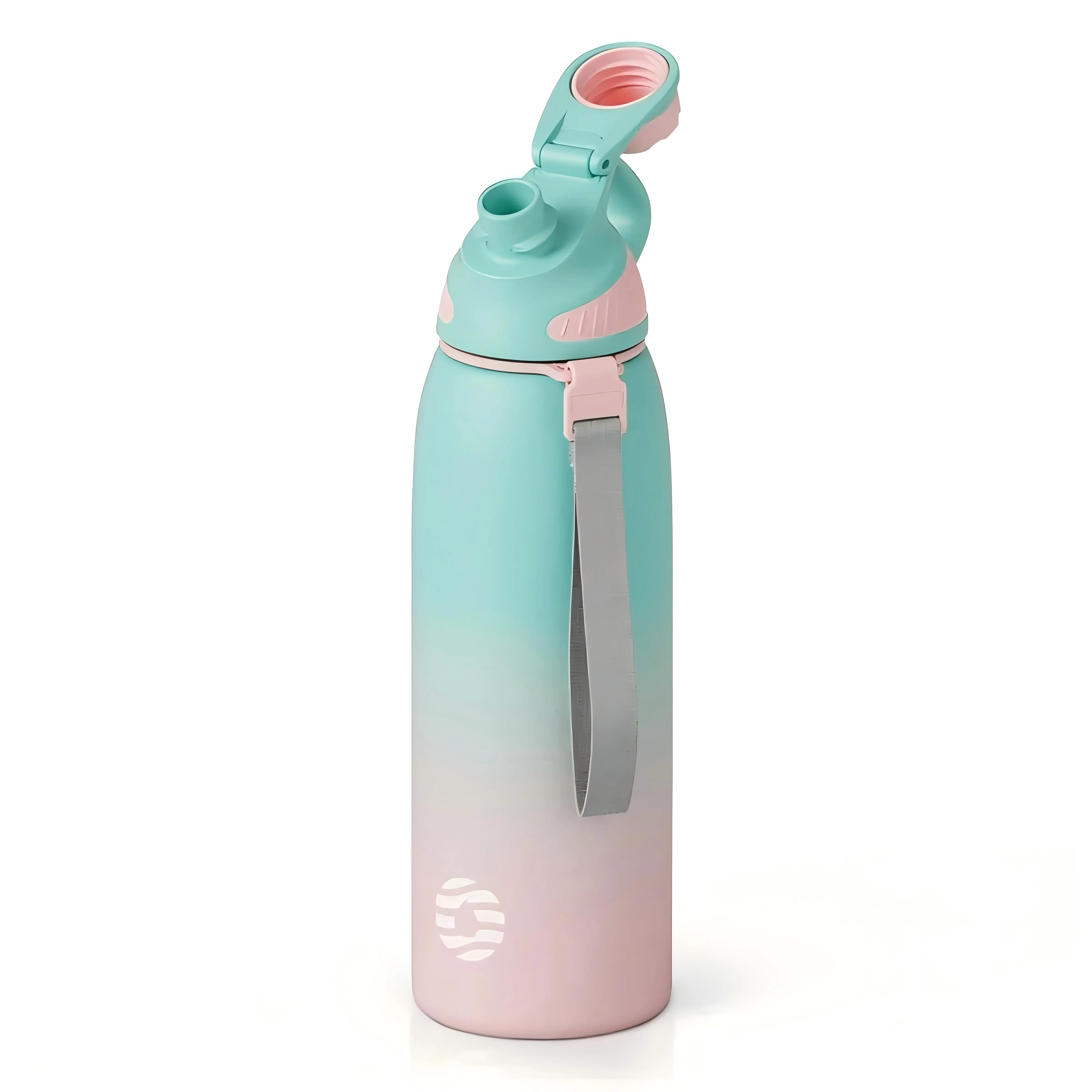 FJbottle Stainless Steel Insulated Water Bottle No Straw Spout Lid | Double Wall Vacuum Insulated, 18/8 Stainless Steel, Leakproof, BPA-Free, Sports Flask Ideal For Gym Workout Hiking Travel