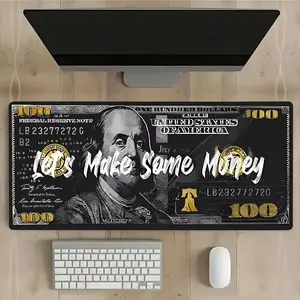 "Let'S Make a Lot of Money" Dollar Abstract Art Mouse Pad, Large Abstract Art Gaming Mouse Pad, Esports Office Keyboard Mat, Computer Mouse Pad.