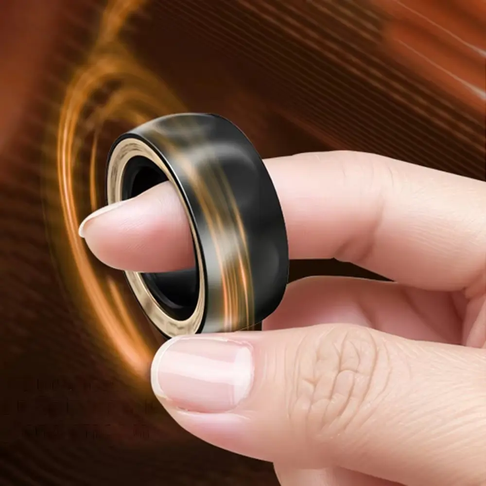 Magnetic Fidget Spinner Ring, Stress Relief, Anti Anxiety Ring, Anxiety Reduction, Adult Use, Cool Toy, Unisex, Portable Size, Magnetic Feature, Magnetic Thumb Ring, Perfect Birthday Gift