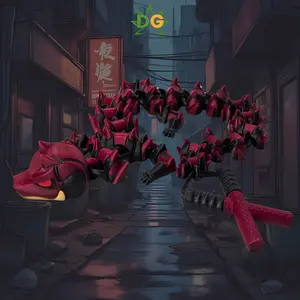 DG Articulated Devil Dragon Flexi: Red & Black, Modern Design, Flexible & Comfortable, Ideal for Collectors, Display, and Enthusiasts