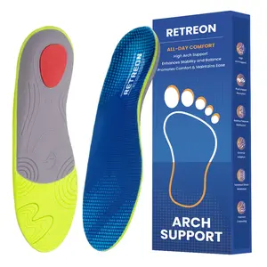 RETREON Arch Support Insoles with Shock Absorption | All-Day Comfort for Standing, Walking & Hiking | Trim-to-Fit for Work Boots, Sneakers & Dress Shoes | Unisex Cushion Insoles for Men & Women | Pain Relief for Flat Feet & Plantar Fasciitis