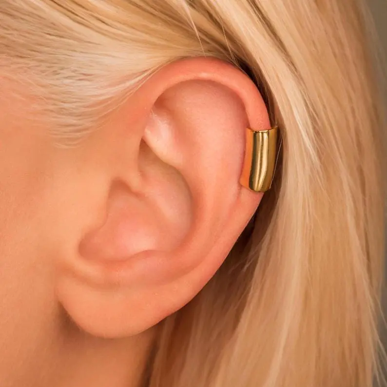 modmints Thick No-Piercing Handmade Ear Cuff - Bold Statement Earring for Women, Hypoallergenic Jewelry Fashion Accessory,summerwins